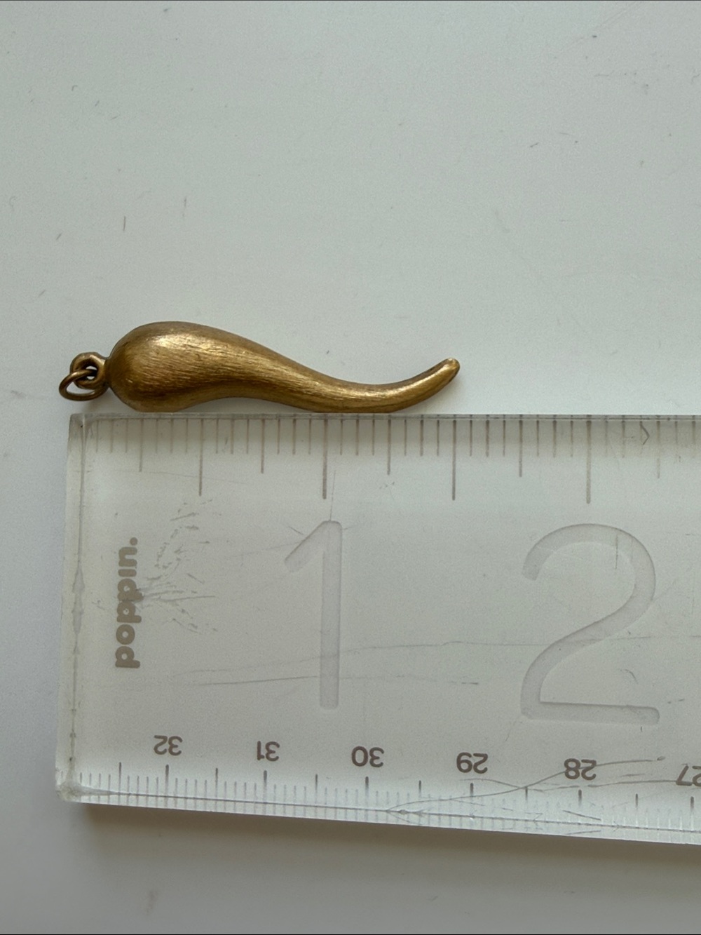 Scrap 14k gold textured horn pendant - Picture 4 of 5